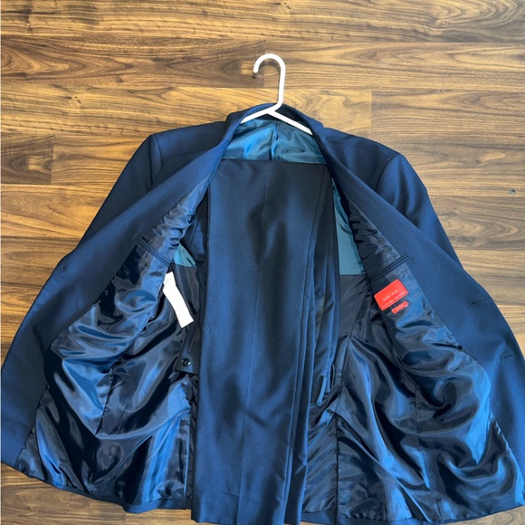 ZARA mens navy blue suit Size 42 blazer / Size 31 pants - Picture 2 of 4